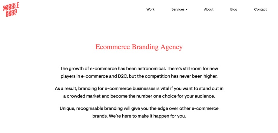 Middle Boop eCommerce Branding Agencies