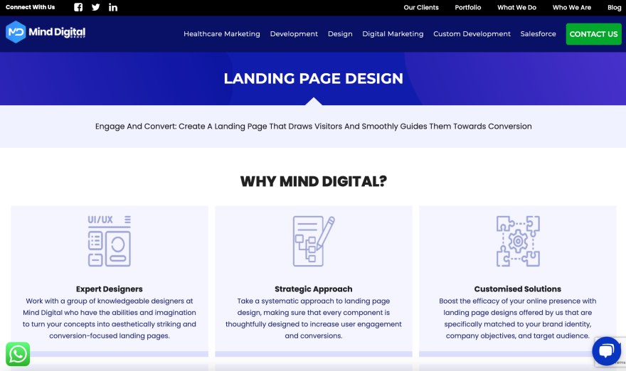 Mind Digital Group Full-Service Landing Page Agencies