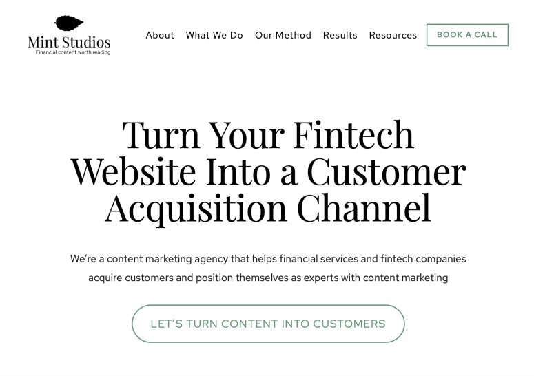 Mint Studios Best FinTech Marketing Agencies