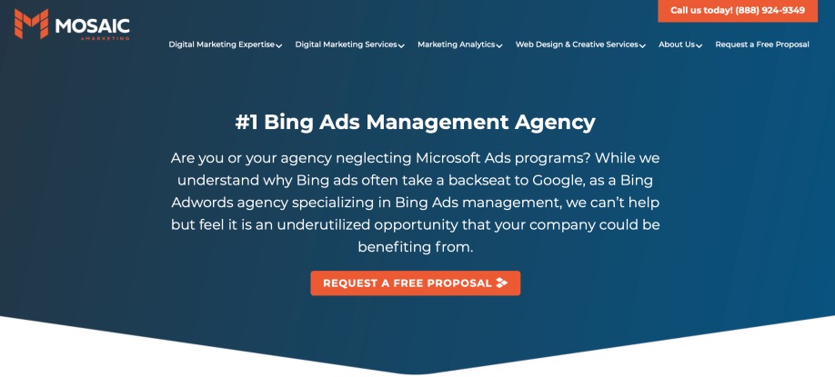 Mosaic eMarketing Bing Ads Management Agency