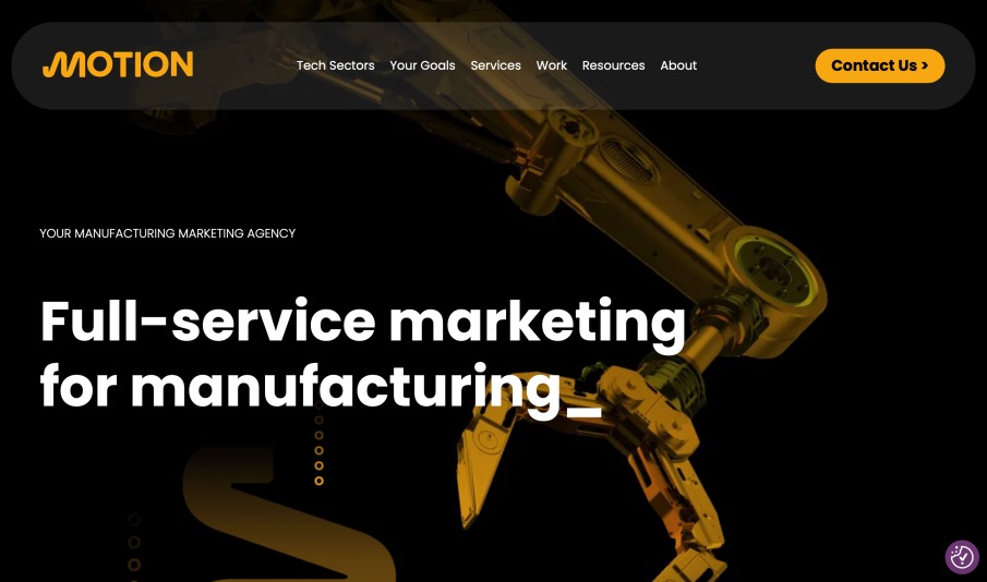 Motion B2B Marketing Agency for Manufacturing Companies