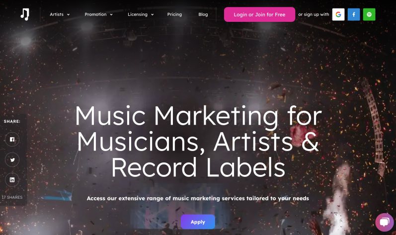 Music Gateway Digital Marketing Agency for Musicians, Labels, Bands and Artists