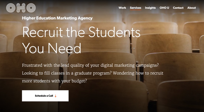 OHO Higher Education Marketing Agency