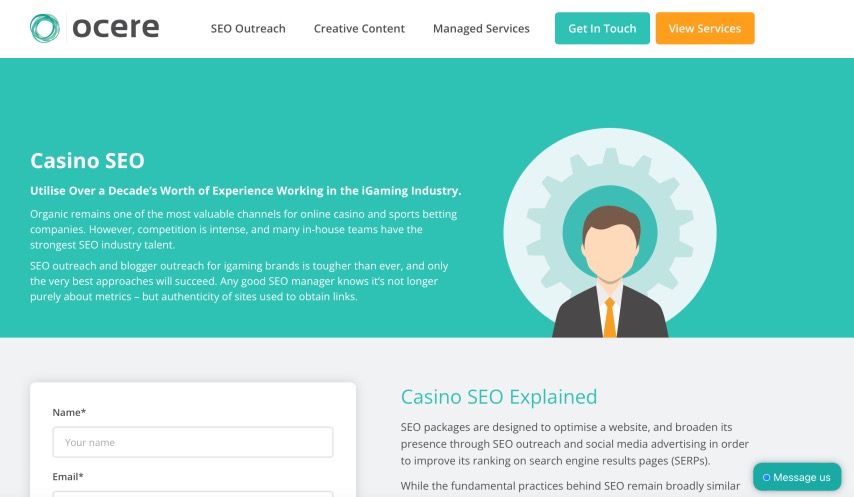 Ocere Casino Gambling iGaming SEO Company