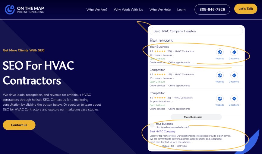 On The Map Marketing Best SEO Services for HVAC Contractors