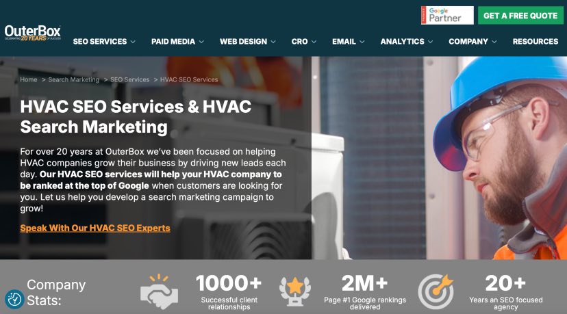 OuterBox Design Best HVAC SEO Agency