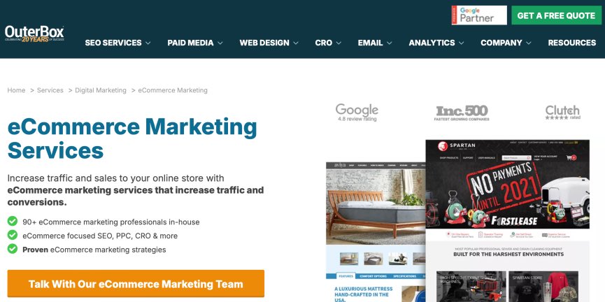 OuterBox E-Commerce Marketing Agencies