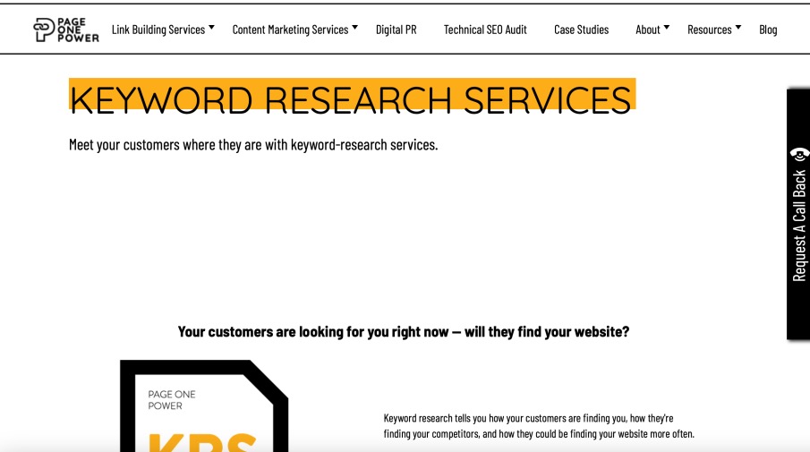 PageOnePower Best Keyword Research Company