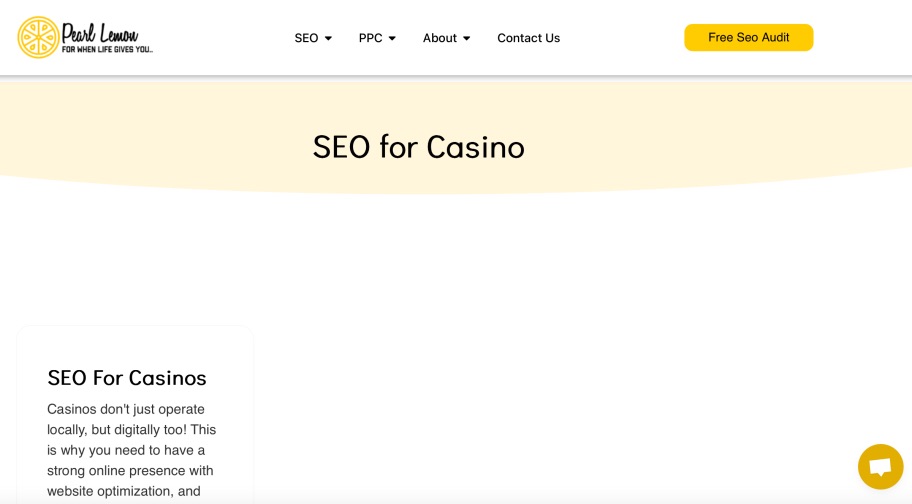 Pearl Lemon Best Casino SEO Agency