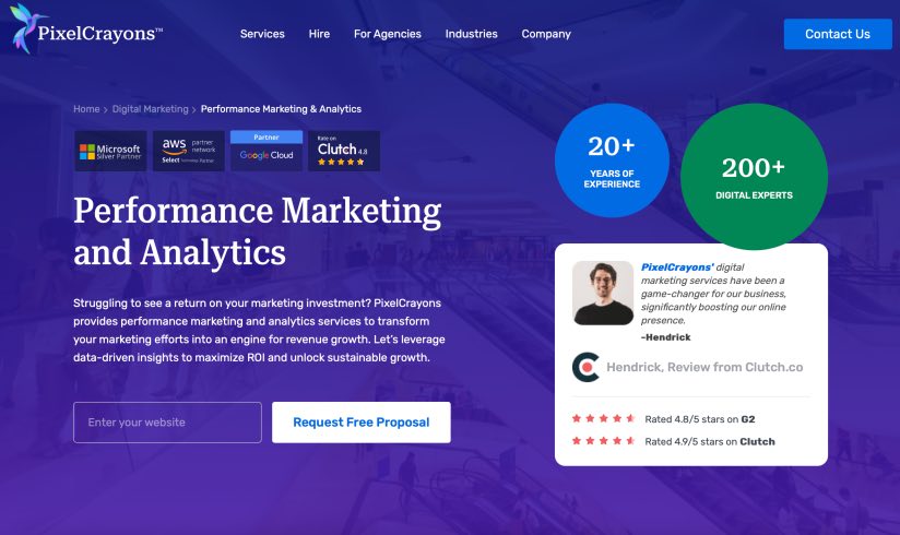 PixelCrayons Performance Marketing and Data Analytics