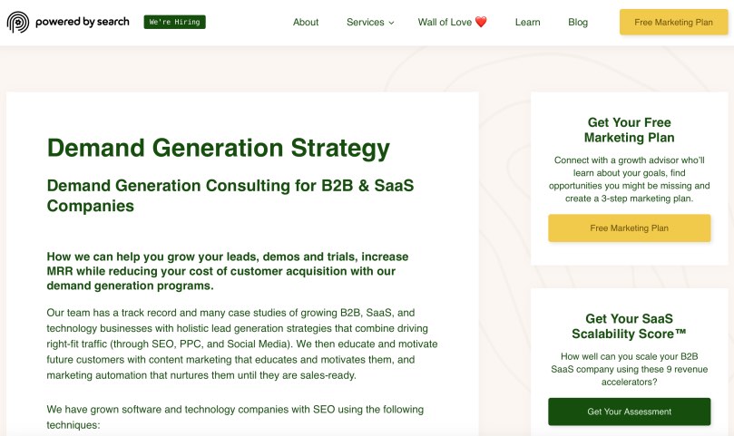 Powered by Search B2B Demand Generation Firm