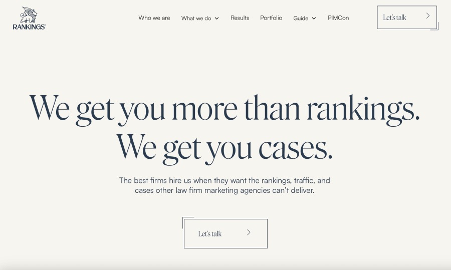 Rankings.io Top Law Firm Marketing Company