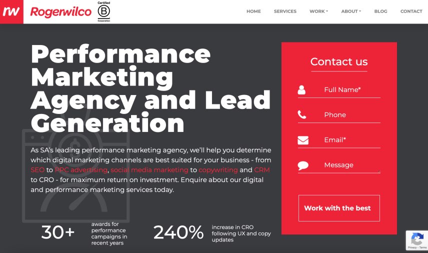 Rogerwilco Performance-Based Lead Generation and Customer Acquisition