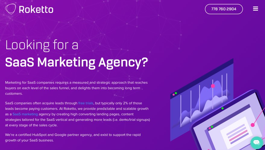 Roketto Full-Service B2B SaaS Marketing Companies