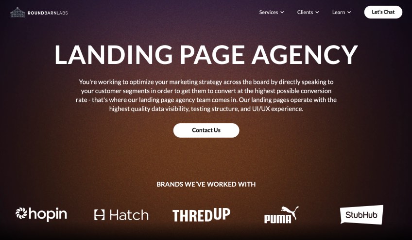 Round Barn Labs Best Landing Page Design Agency