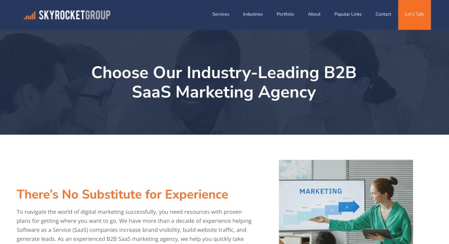 Skyrocket Group Best B2B SaaS Marketing Services Agency