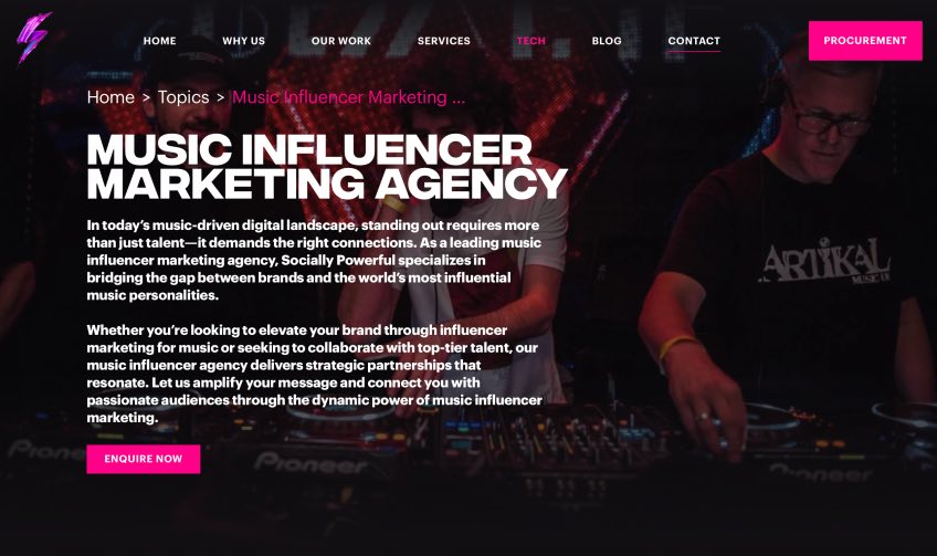 Socially Powerful Best Music Influencer Marketing Agency