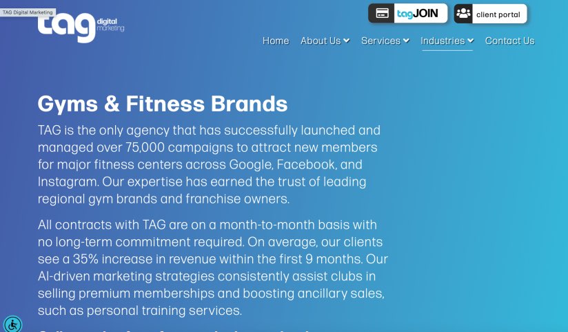 TAG Digital Marketing Agency for Health and Fitness Clubs, Gym Centers and Studios