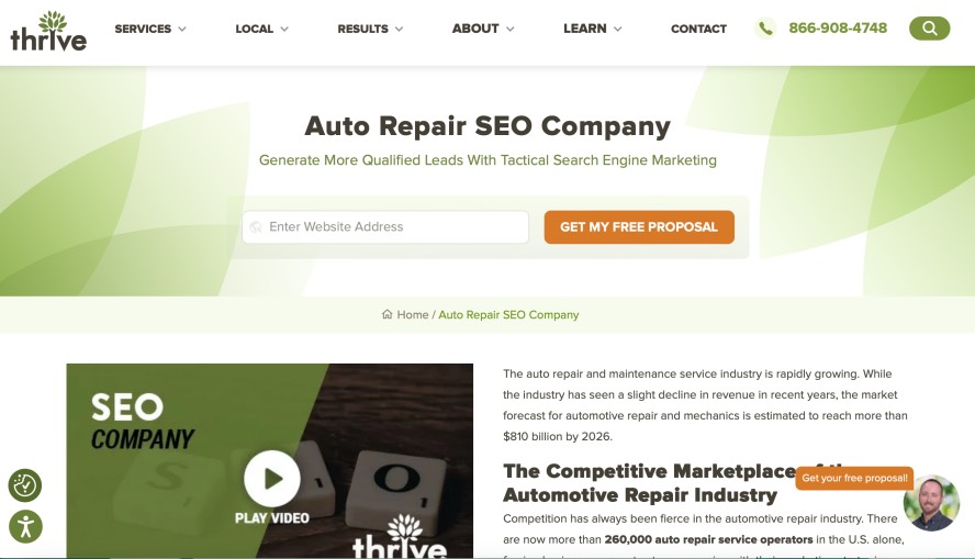 Thrive Full-Service Auto Repair SEO Companies