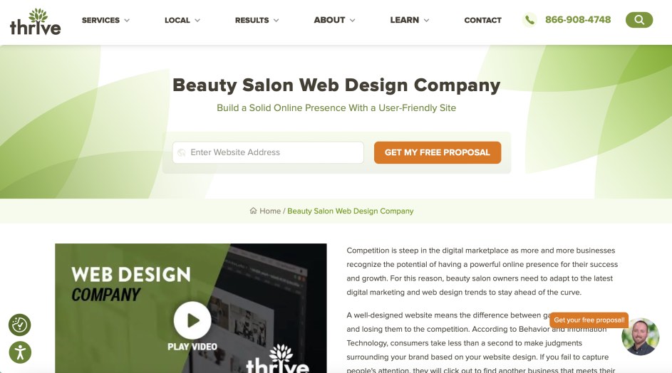 Thrive Internet Beauty Salon Marketing Agency