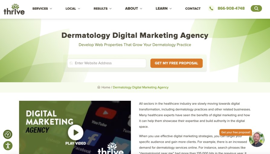 Thrive Internet Dermatology Digital Marketing Services