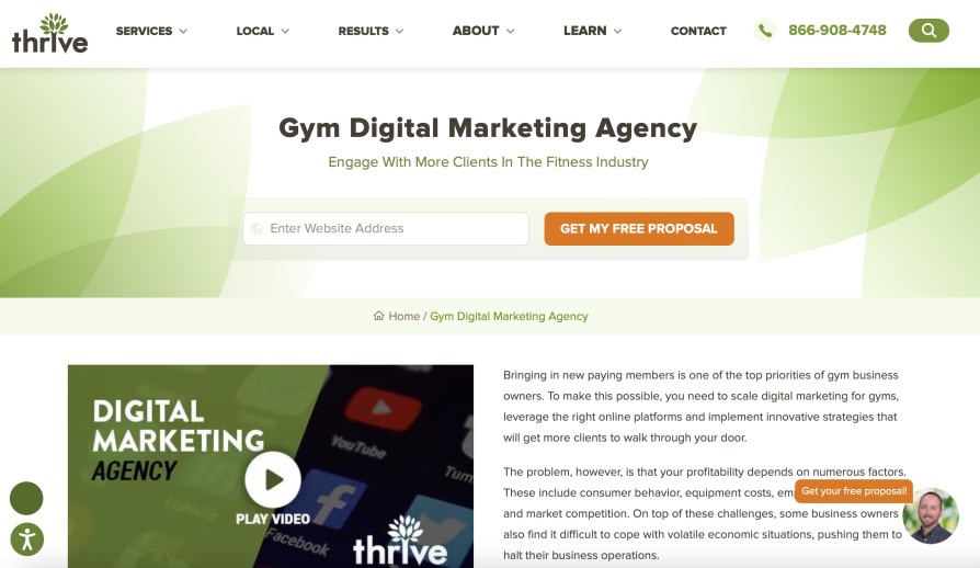 Thrive Internet Gym Digital Marketing Agency