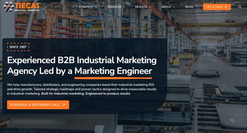 Tiecas Best B2B Industrial Marketing Agency