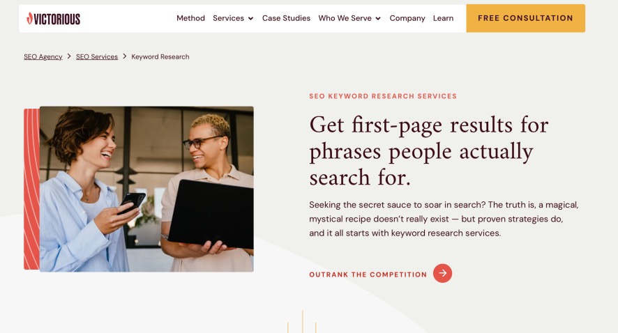 Victorious Full-Service Keyword Research Agency