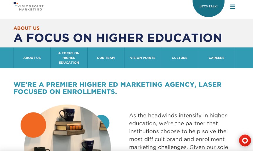 VisionPoint Marketing Best Higher Ed Digital Agency