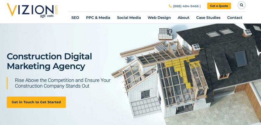 Vizion Interactive Construction Digital Marketing Agency