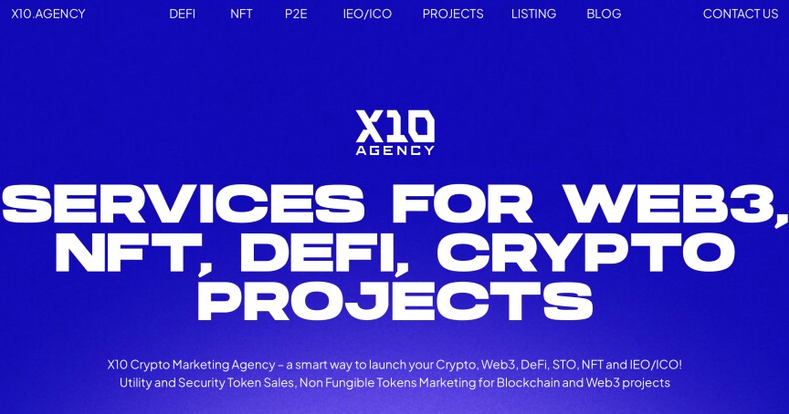 X10 Agency Blockchain Marketing Services