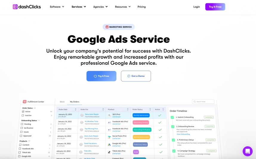 dashClicks Google PPC Management Agency