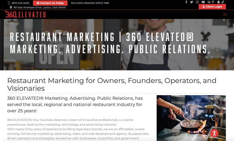 360 Elevated Best Restaurant Advertising Agency