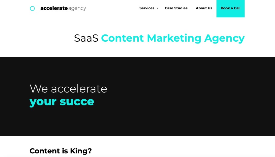 Accelerate Agency Best B2B SaaS Content Marketing Agencies