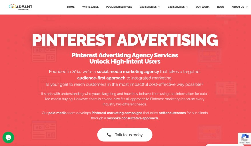 Advant Technology Best Pinterest Advertising Agency