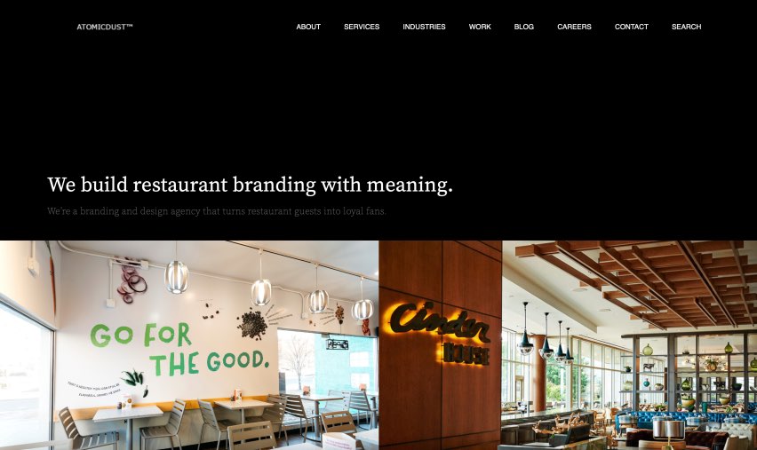 Atomic Dust Best Branding Companies for Restaurants