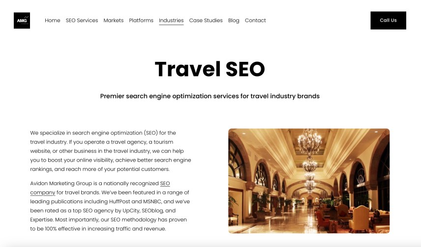 Avidon Marketing Group Leading Travel SEO Agency