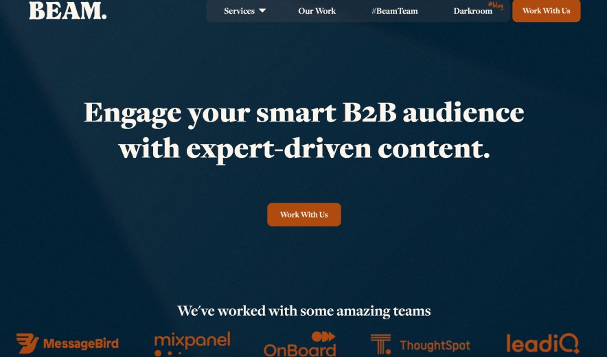 Beam B2B SaaS Content Marketing Agency