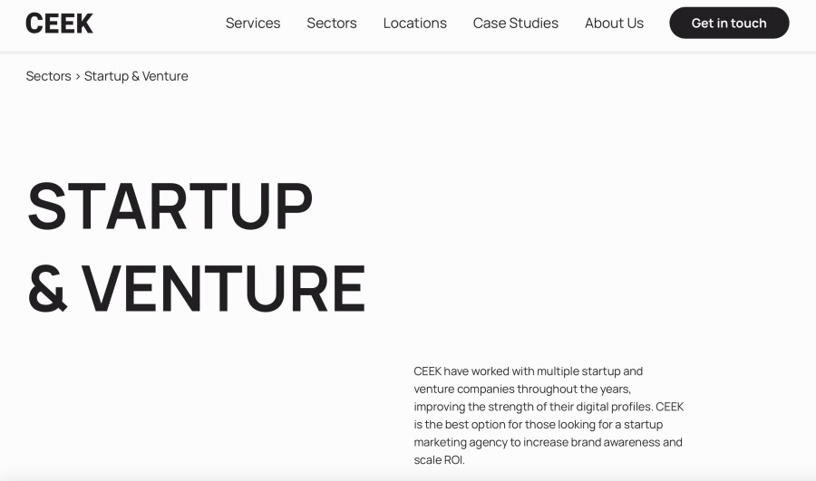 CEEK Full-Service Startup Marketing Company