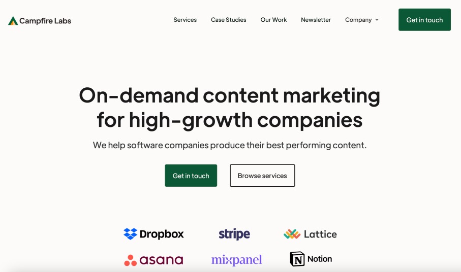 Campfire Labs Best SaaS Content Marketing Services