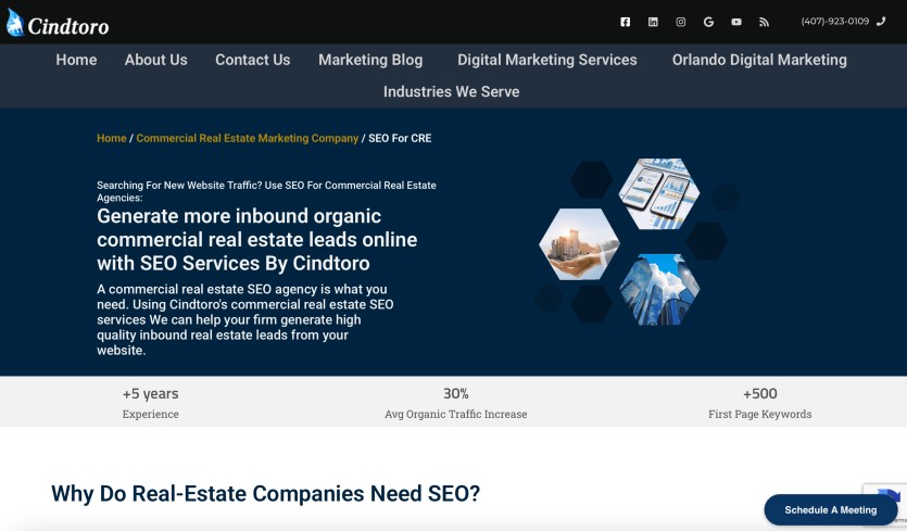 Cindtoro Leading Real Estate SEO Agency