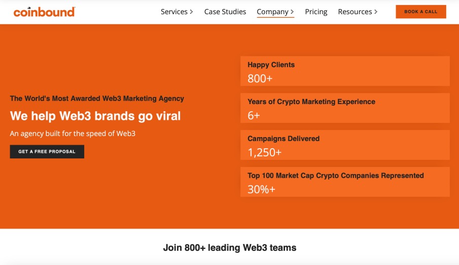 Coinbound Top Web3 Marketing Companies