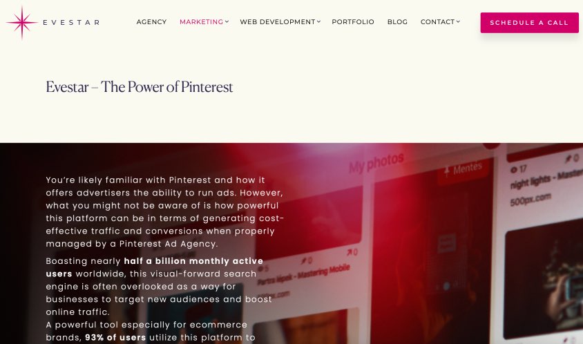 Evestar Pinterest Social Media Marketing Agency