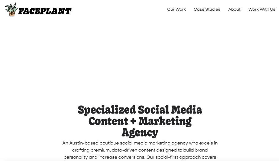 Faceplant Creative Best Social Media Marketing Agency