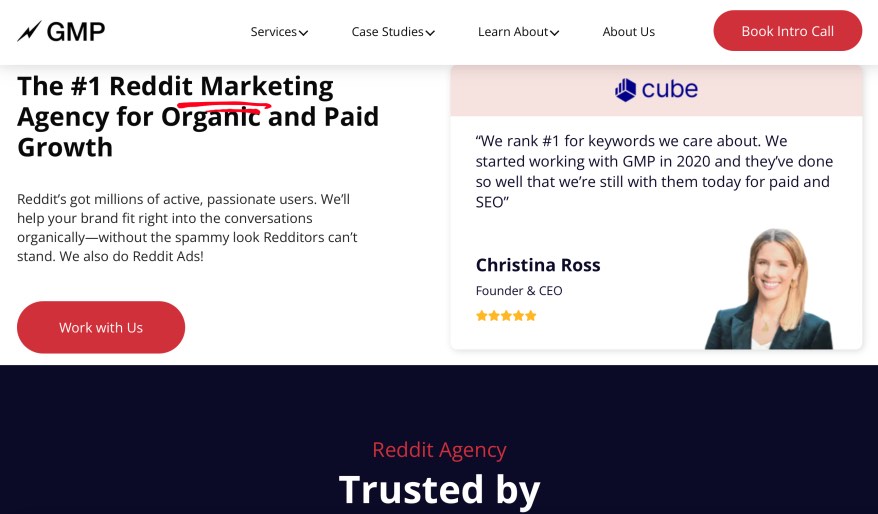 GMP Growth Marketing Pro Best Reddit Agency