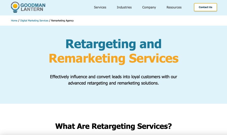 Goodman Lantern Best Retargeting Services