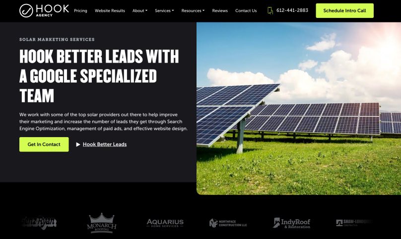 Hook Agency Best Digital Marketing Services for Solar Energy Companies