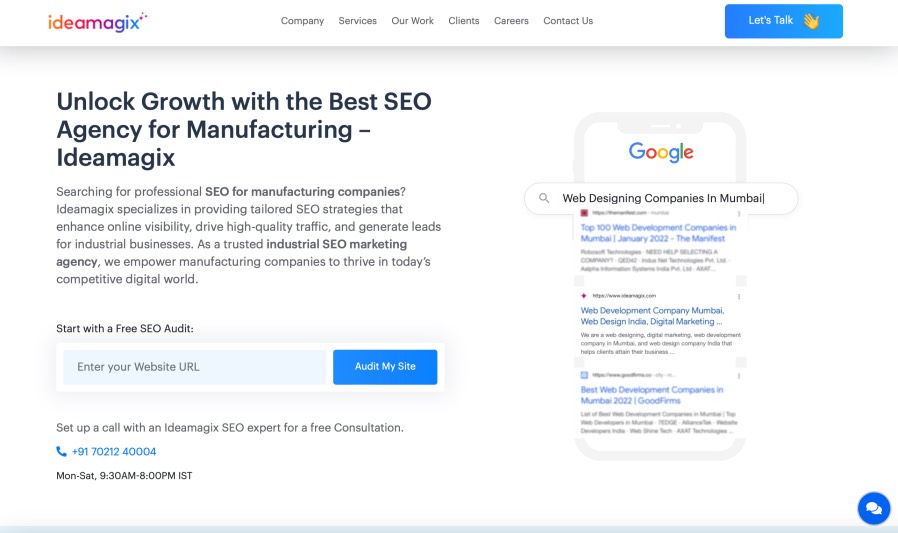 Ideamagix Top Manufacturing SEO Companies