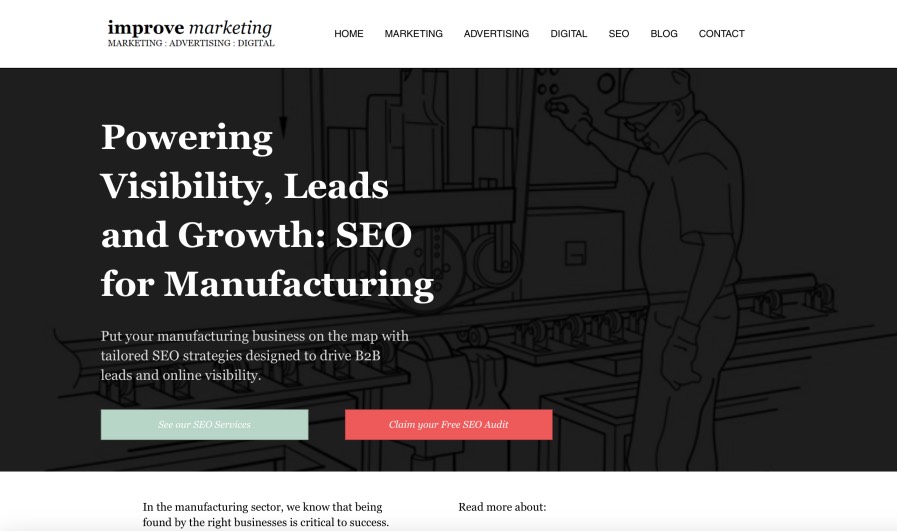 Improve Marketing Best SEO Agency for Manufacturers