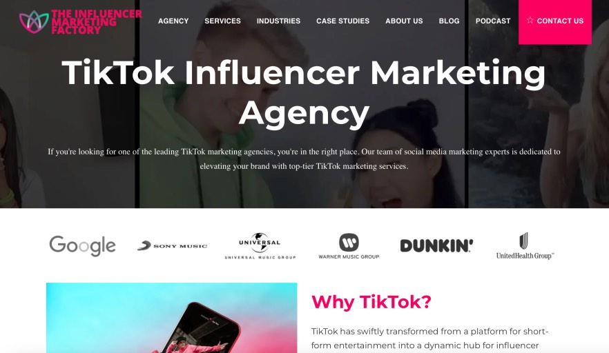 Influencer Marketing Factory Best TikTok Agency